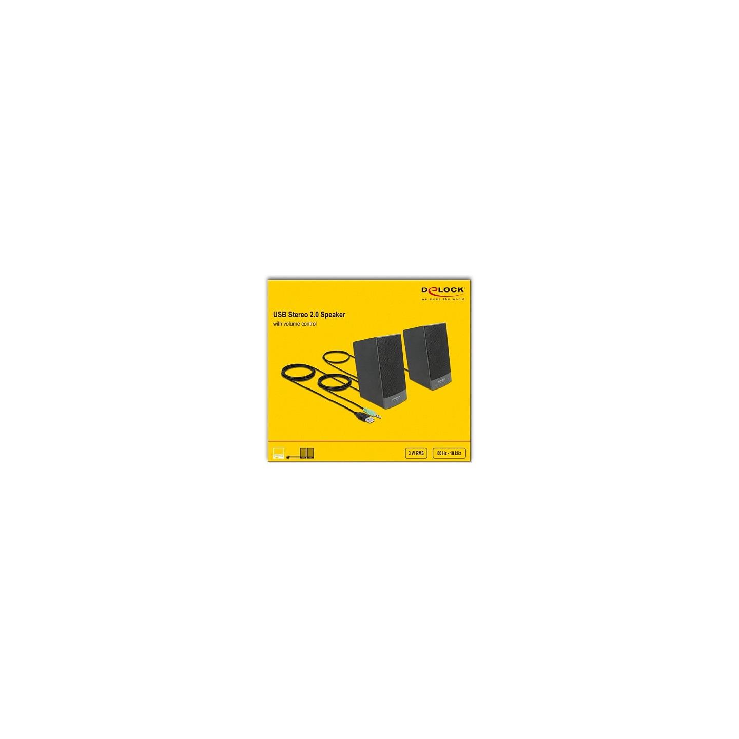 Stereo 2.0 PC Lautsprecher mit 3.5 mm Klinkenstecker und USB Stromversorgung — Buy in Cyprus with Fast Delivery