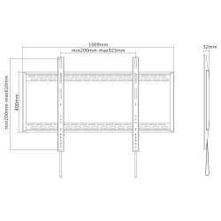 Equip Wandhalterung 60'-100' 1TFT Fest Curv. 100Kg sw retail — Buy in Cyprus with Fast Delivery