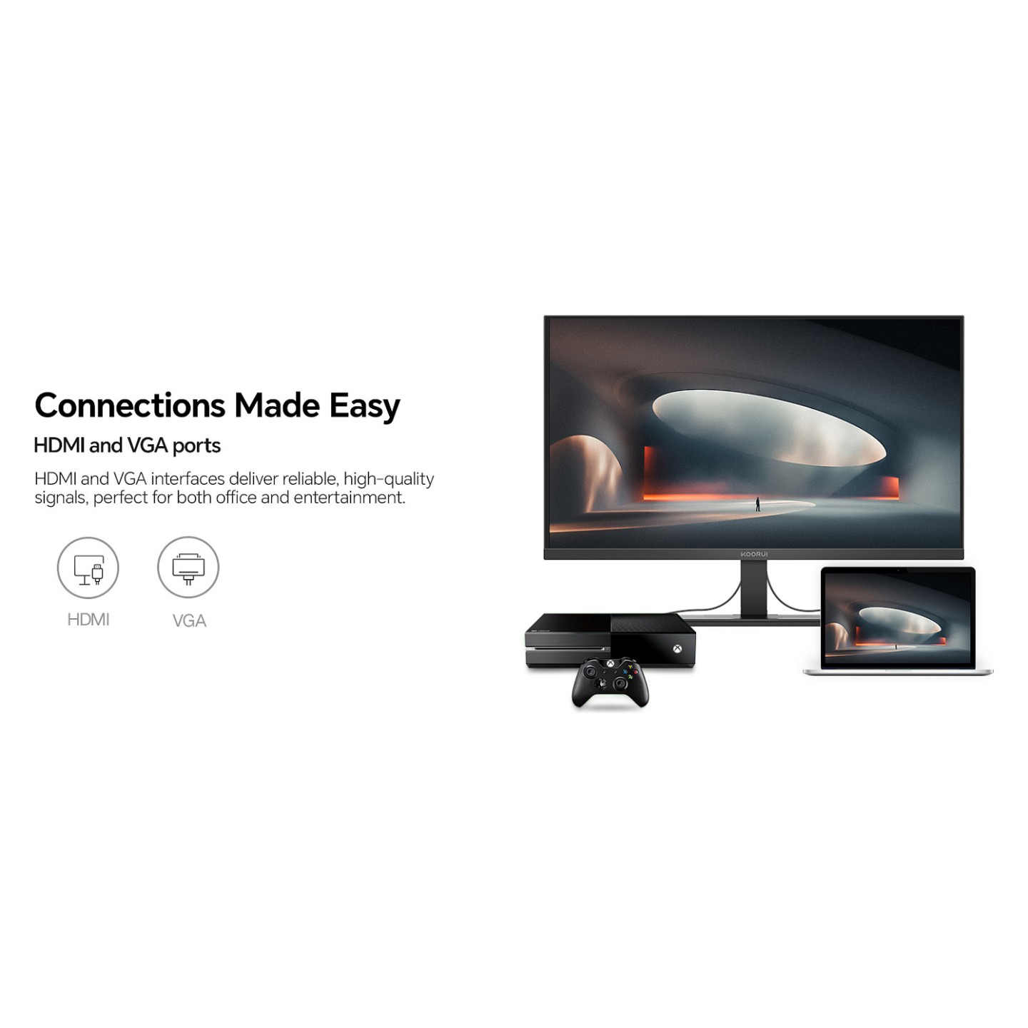 KOORUI E2212F FHD Office-Monitor 54.5 cm (21.45 Zoll) — Buy in Cyprus with Fast Delivery