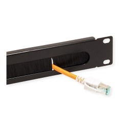 VALUE 19-Zoll-Kabeldurchfhrung 1 HE mit Brstendichtung. schwarz — Buy in Cyprus with Fast Delivery