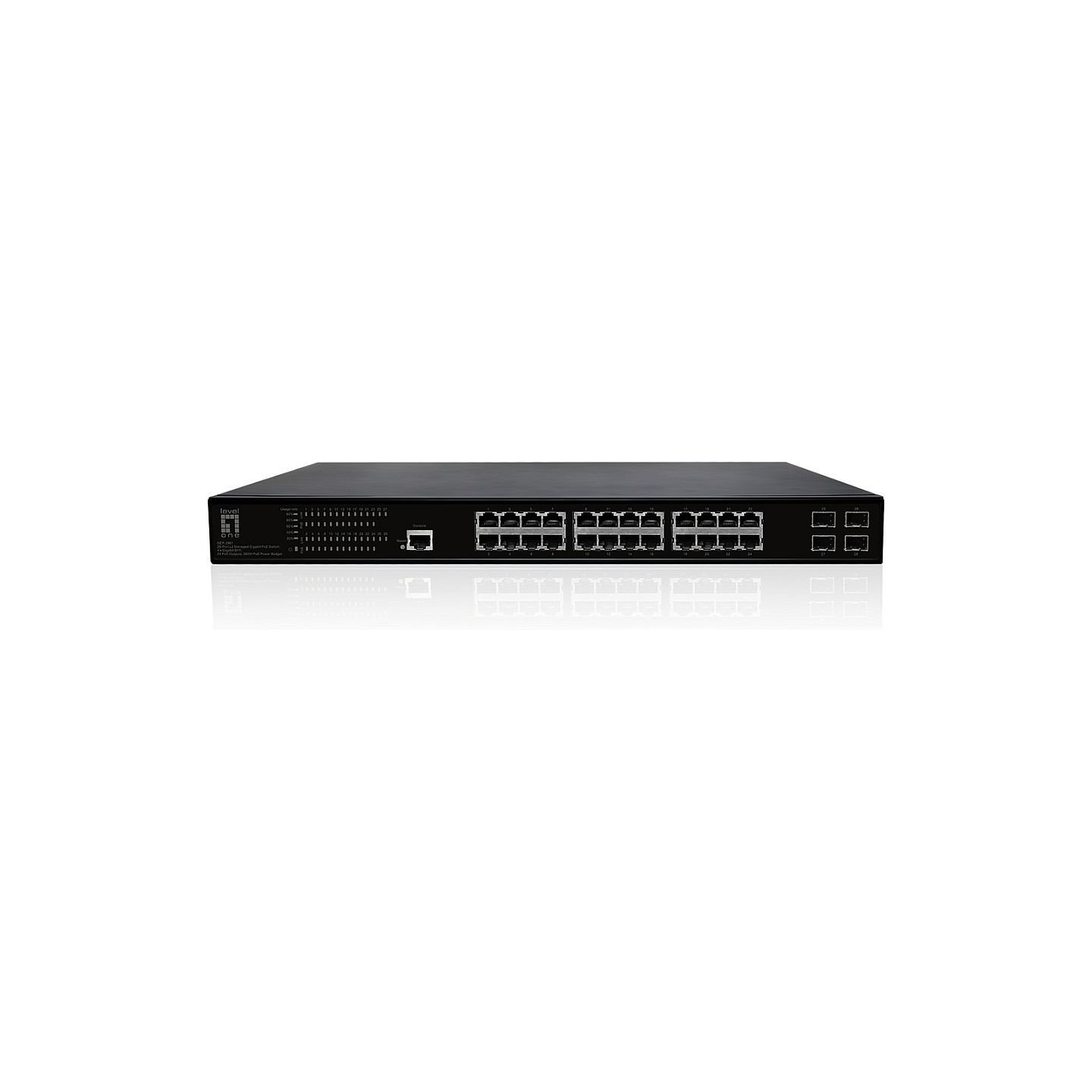 Switch 28xPort GEP-2861 4xGSFP 19' 390W 24xPoE+ — Buy in Cyprus with Fast Delivery