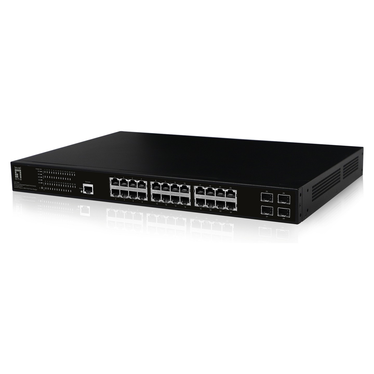 Switch 28xPort GEP-2861 4xGSFP 19' 390W 24xPoE+ — Buy in Cyprus with Fast Delivery