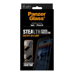 PanzerGlass Stealth Screen Protector w. Black Frame iPhone 17 Air Ultra-Wide Fit w. Fastfit in-a-box