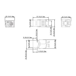 VALUE Cat.8 (Class I) Keystone. geschirmt. werkzeuglos. silberfarben — Buy in Cyprus with Fast Delivery