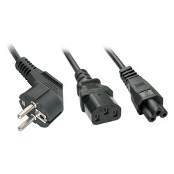 LINDY IEC-Y-Netzkabel an IEC C13 & C5 Schukostecker C13 2m — Buy in Cyprus with Fast Delivery