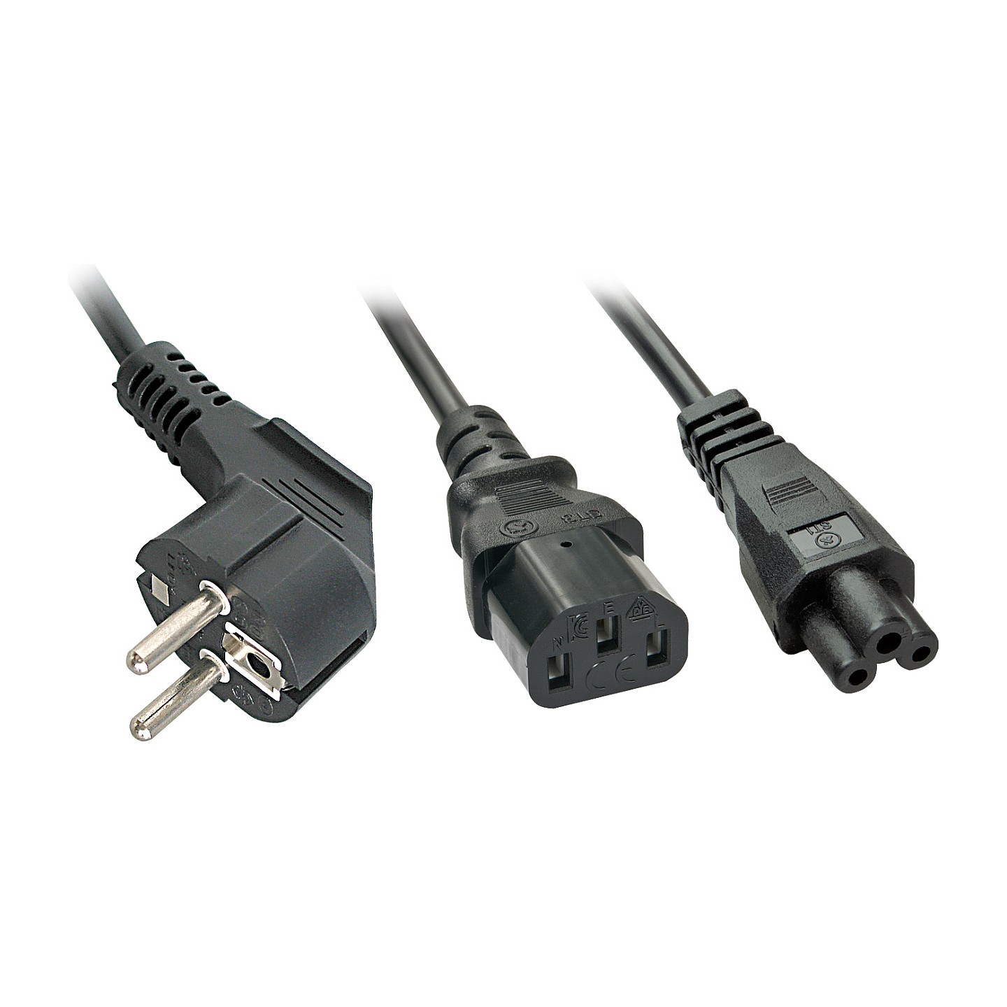 LINDY IEC-Y-Netzkabel an IEC C13 & C5 Schukostecker C13 2m — Buy in Cyprus with Fast Delivery
