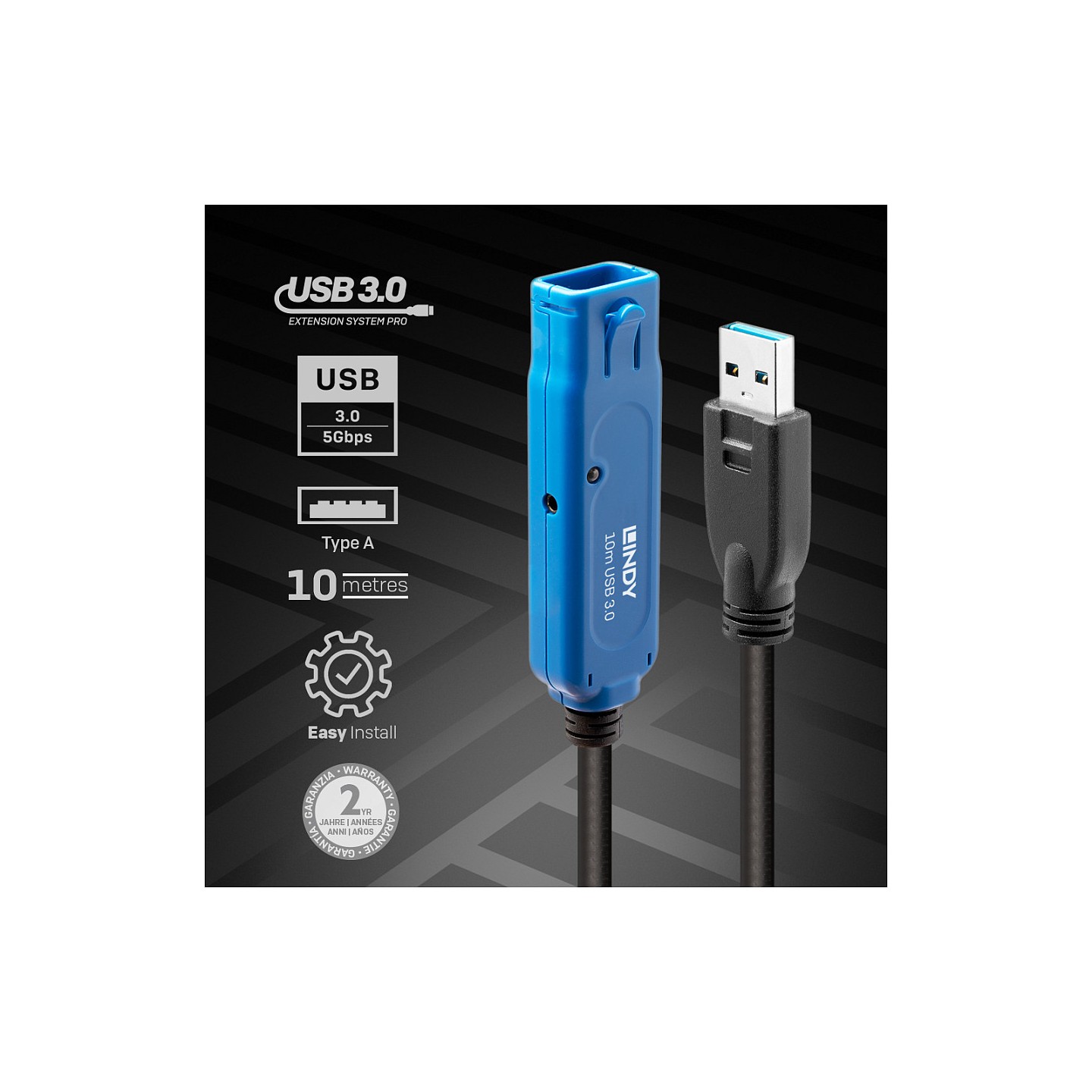 LINDY USB 3.0 Aktiv-Verlängerung Typ A A Pro M F 8m — Buy in Cyprus with Fast Delivery