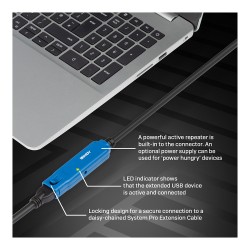 LINDY USB 3.0 Aktiv-Verlängerung Typ A A Pro M F 8m — Buy in Cyprus with Fast Delivery