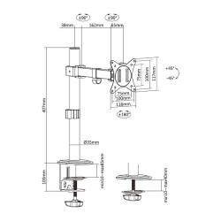 Equip Tischhalterung 17'-32' 1TFT 360° H.verst. 9Kg weiß retail — Buy in Cyprus with Fast Delivery