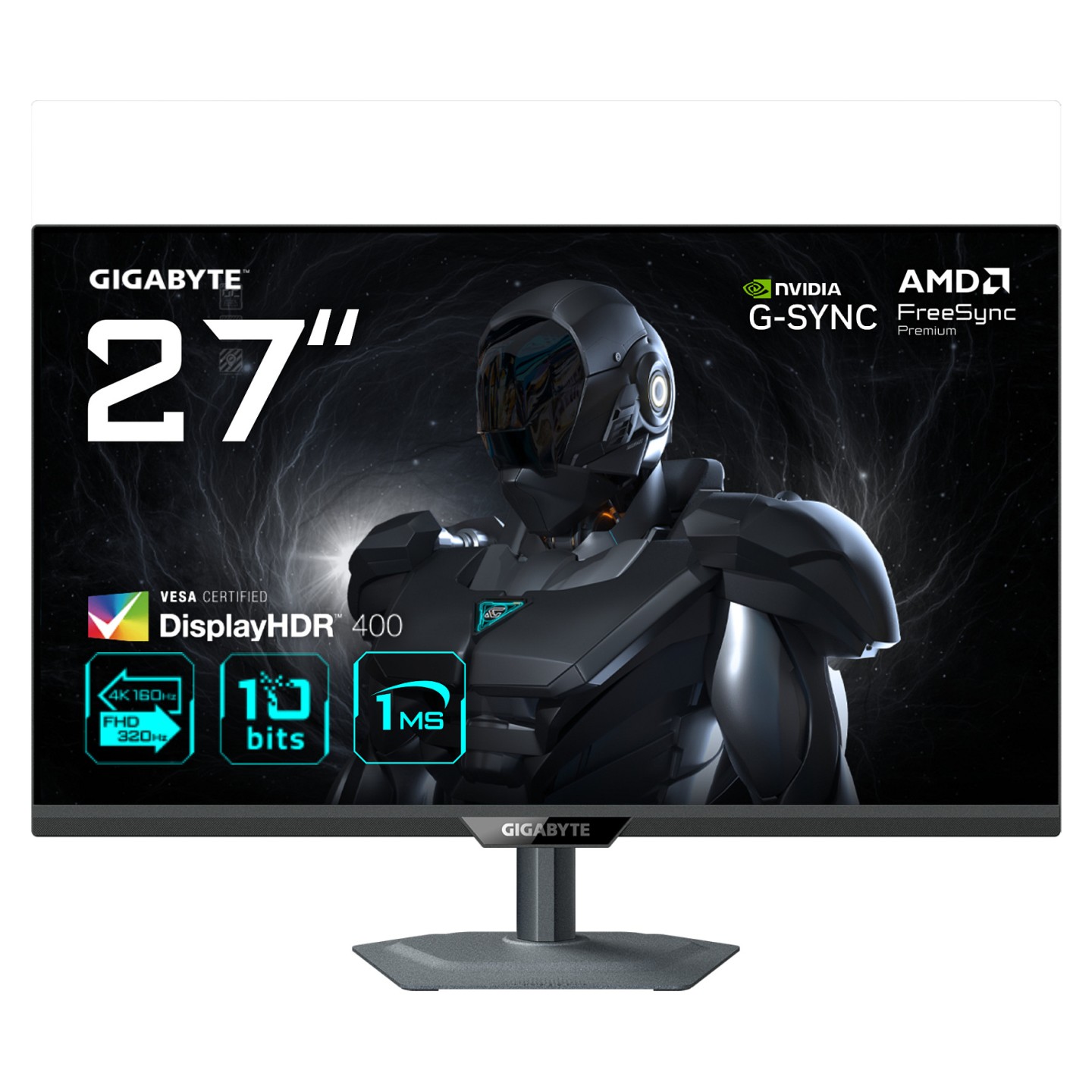 GigaByte G27U (68.5 cm (27 Zoll). schwarz. UltraHD 4K. SS-IPS. Dual Mode 160 320 HZ. 160Hz Panel)