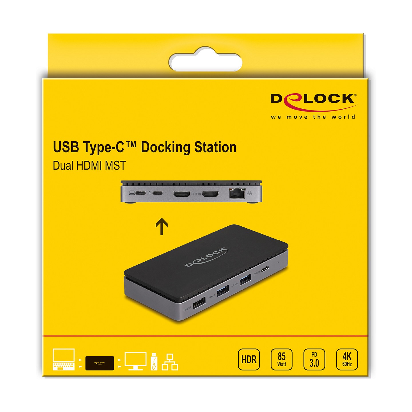 USB Type-CTM Dockingstation 4K - Dual HDMI MST USB Gigabit LAN PD 3.0 85 W — Buy in Cyprus with Fast Delivery