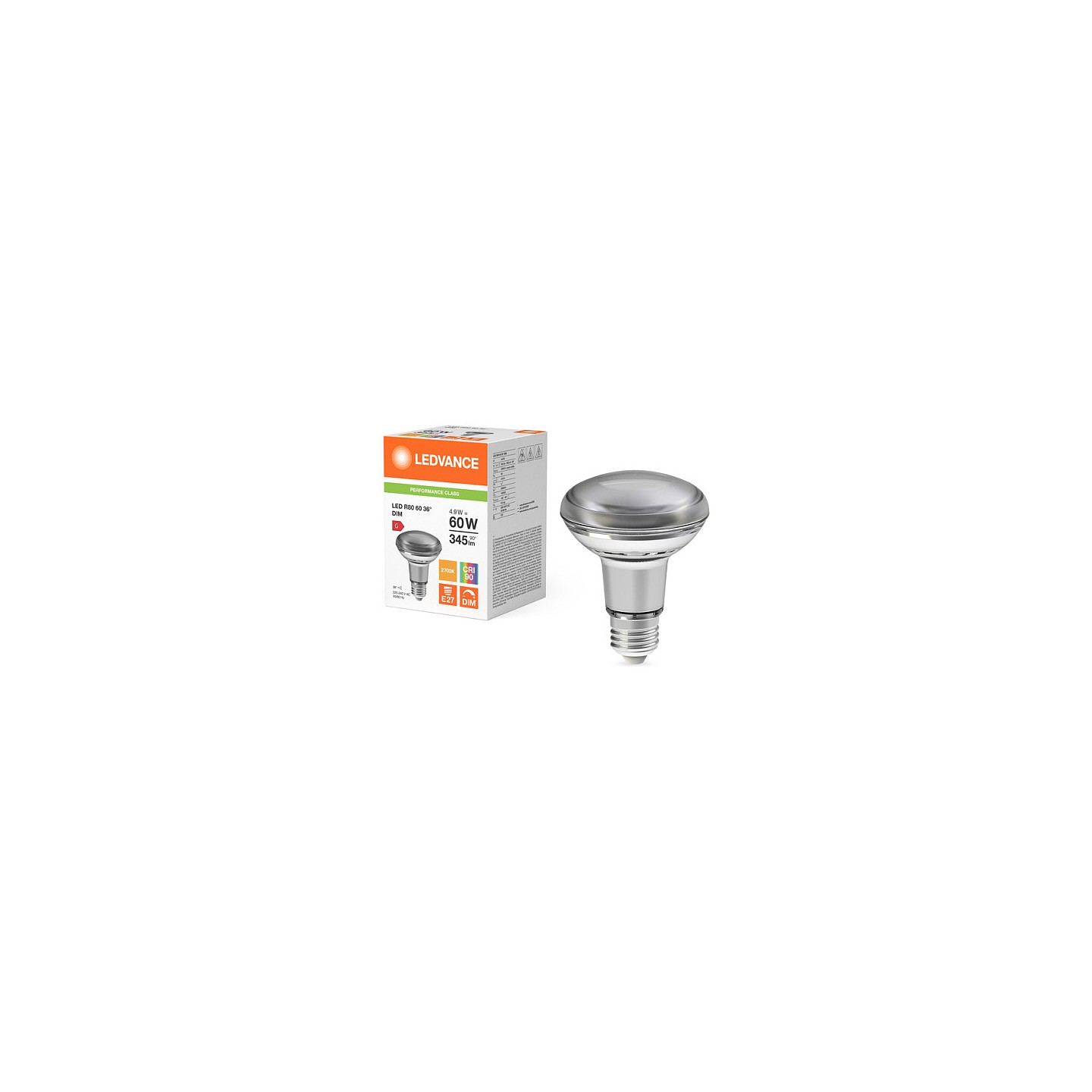 Osram R806036 DIM 4.9W 927 E27 P LED Reflektorlampe 345 lm 2700K E27 dimm — Buy in Cyprus with Fast Delivery