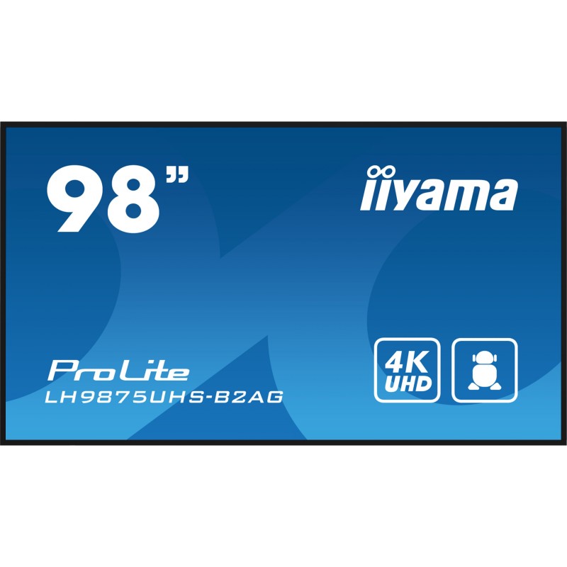 Buy iiyama LH9875UHS-B2AG - 98" (97.5") 4K UHD Digital Signage Display, IPS, And... in Cyprus, Nicosia, Limassol, Larnaka, Pafos