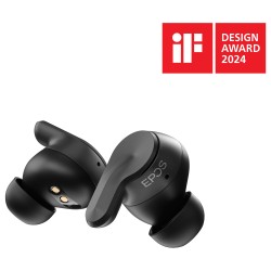 Epos Adapt E1 schwarz Bluetooth TWS Earbuds Multi-Connect IPX5 Hybrid ANC Ladecase USB-C Dongle OhrAdapter Teams und ...