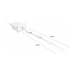 DELOCK Easy 45 Modul USB 2.0 Ausrollkabel USB Typ-A zu EASY-USB Typ Micro-B weiss — Buy in Cyprus with Fast Delivery