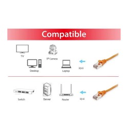 Equip Patchkabel Cat6A S FTP 2xRJ45 0.50m orange LSZH Polybeutel — Buy in Cyprus with Fast Delivery