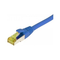 Synergy21 Patchkabel RJ45. CAT6A 500Mhz. 0.5m. blau. S-STP(S FTP). TPE LSZH(Ultraflex). AWG26. mit CAT7 Rohkabel.