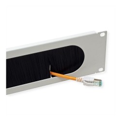 VALUE 19-Zoll-Kabeldurchfhrung 2 HE mit Brstendichtung. grau — Buy in Cyprus with Fast Delivery
