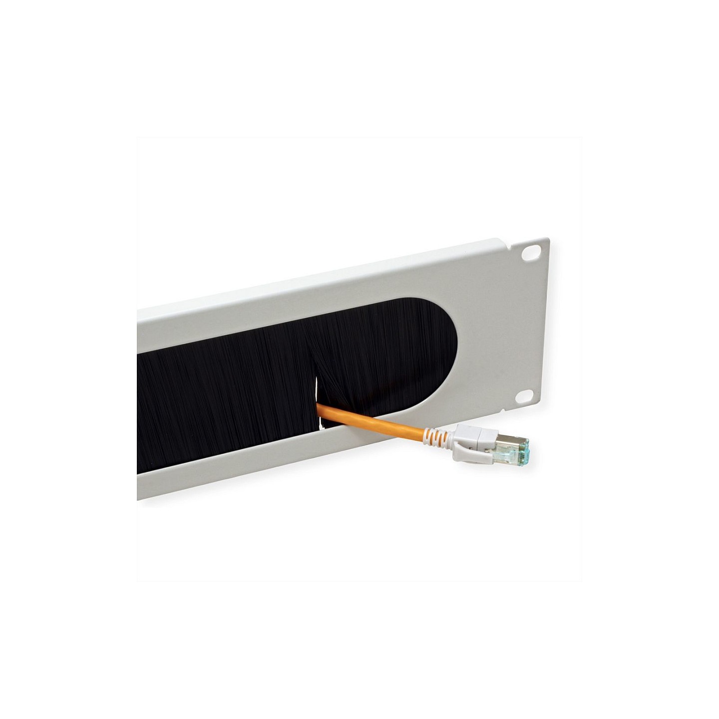 VALUE 19-Zoll-Kabeldurchfhrung 2 HE mit Brstendichtung. grau — Buy in Cyprus with Fast Delivery