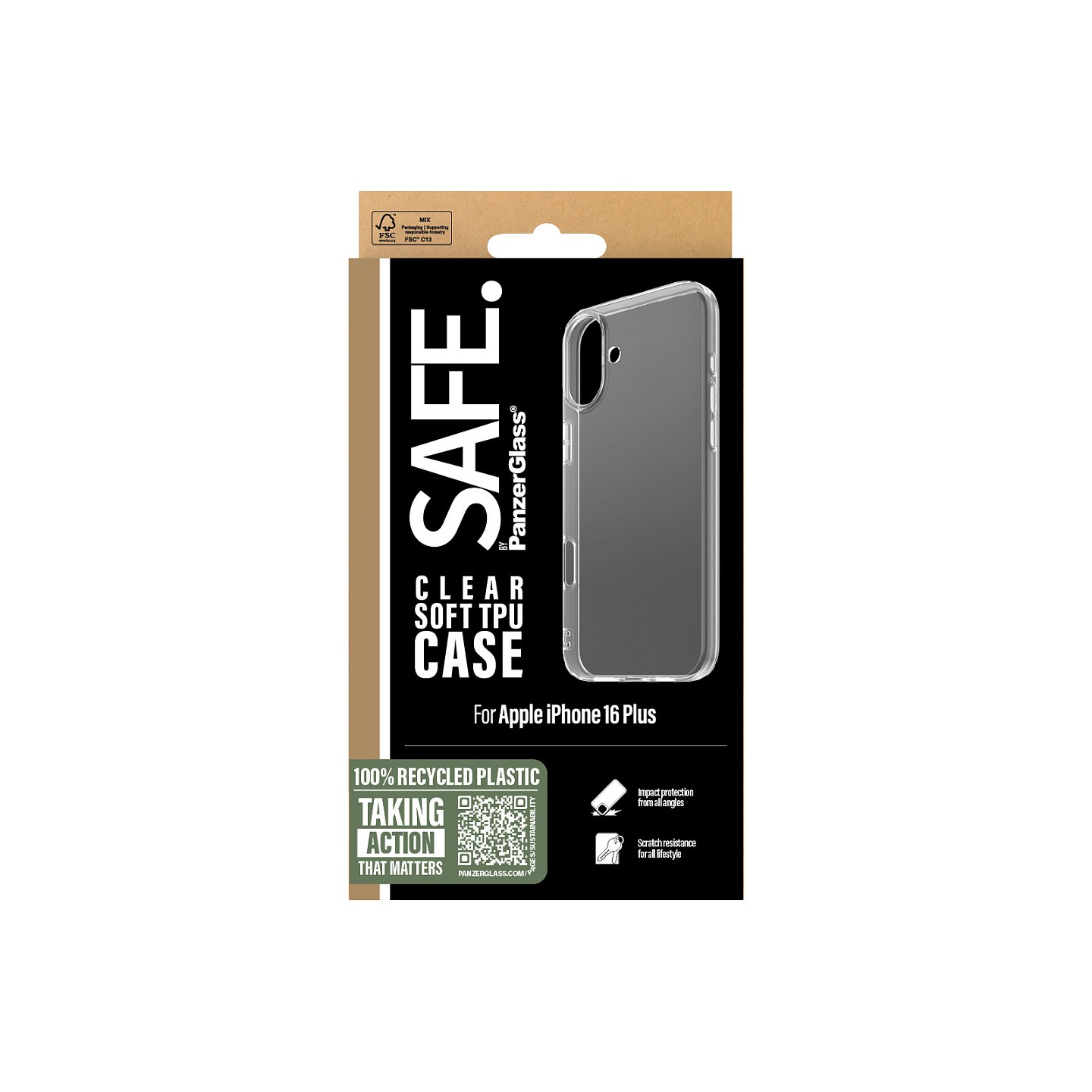 SAFE TPU Case Clear iPhone 16 Plus — Buy in Cyprus with Fast Delivery