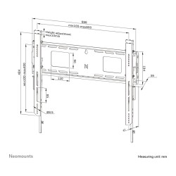 Neomounts LEVEL-750 WL30-750BL16 Wandhalterung starr — Buy in Cyprus with Fast Delivery