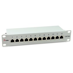 Equip Patchpanel 12x RJ45 Cat6A 10' FTP 1HE Premium hellgrau — Buy in Cyprus with Fast Delivery