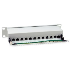 Equip Patchpanel 12x RJ45 Cat6A 10' FTP 1HE Premium hellgrau — Buy in Cyprus with Fast Delivery