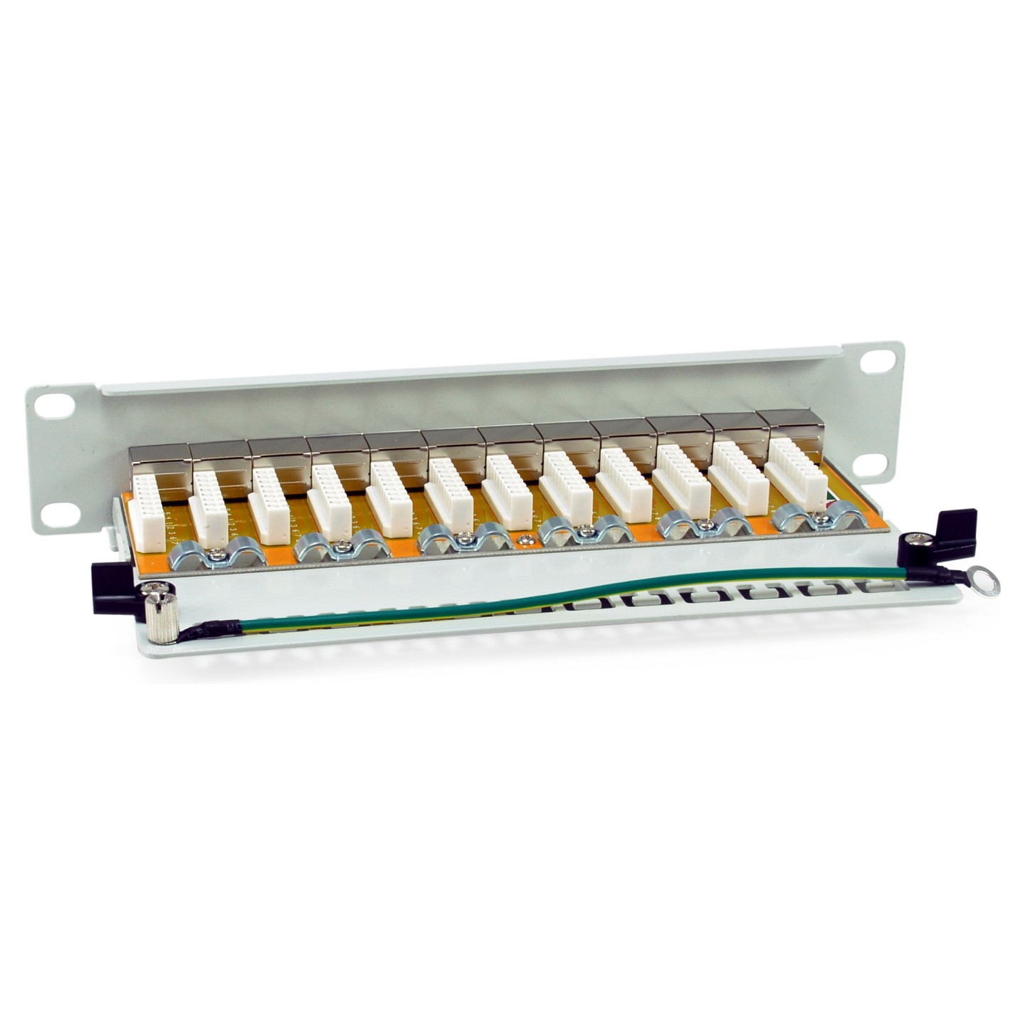 Equip Patchpanel 12x RJ45 Cat6A 10' FTP 1HE Premium hellgrau — Buy in Cyprus with Fast Delivery