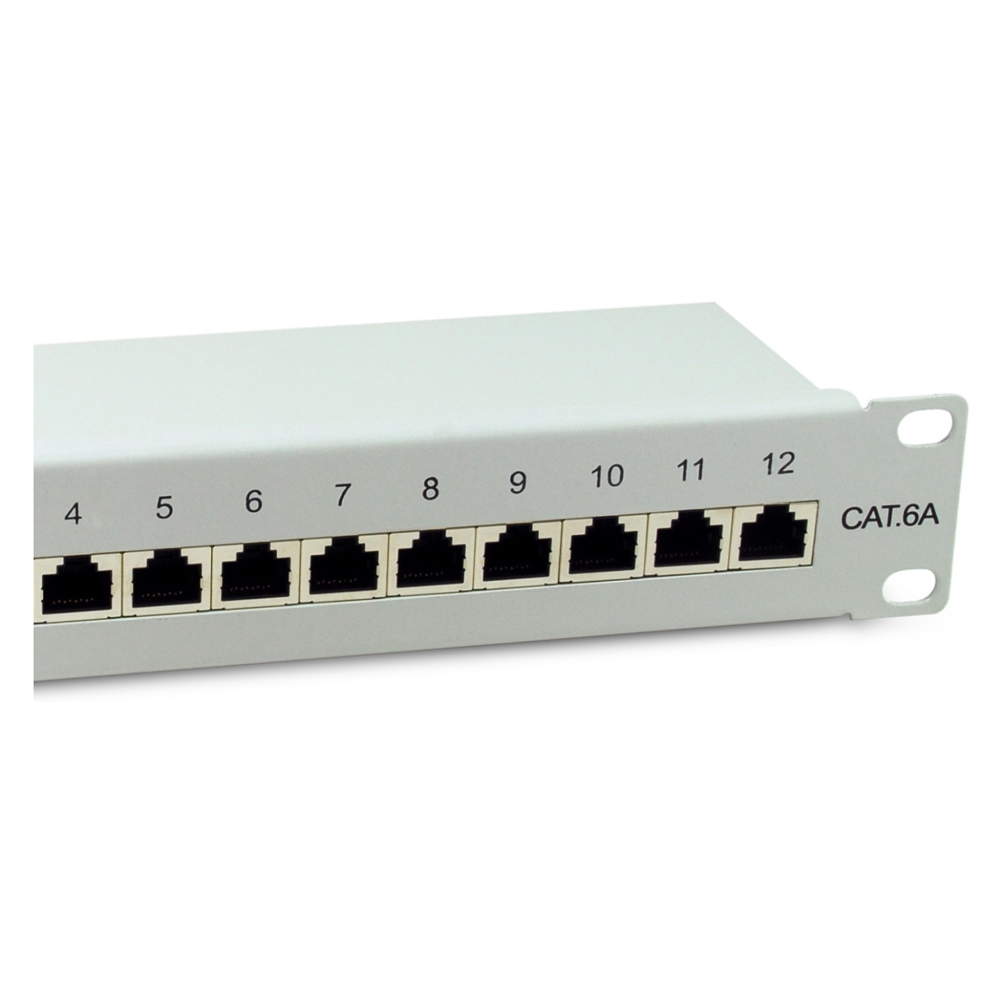 Equip Patchpanel 12x RJ45 Cat6A 10' FTP 1HE Premium hellgrau — Buy in Cyprus with Fast Delivery