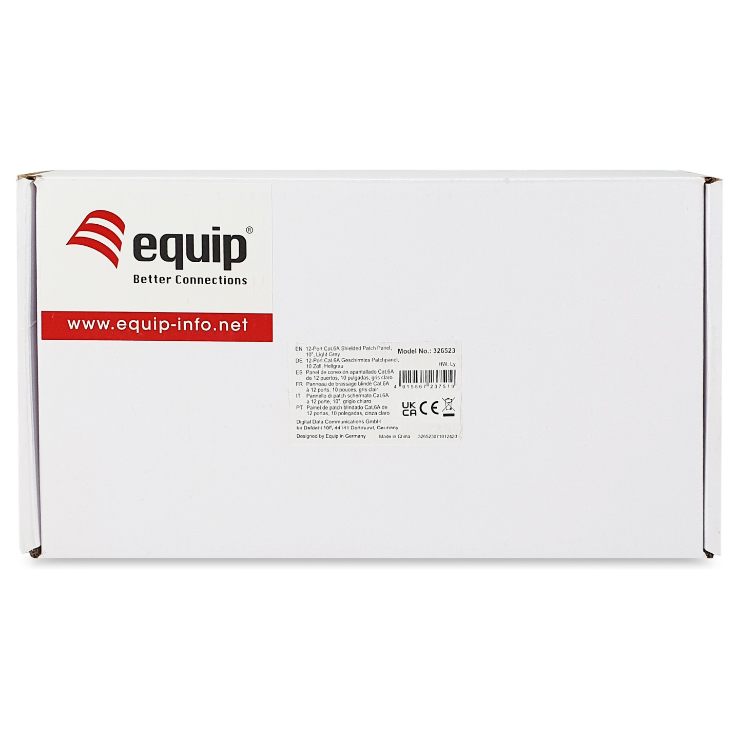 Equip Patchpanel 12x RJ45 Cat6A 10' FTP 1HE Premium hellgrau — Buy in Cyprus with Fast Delivery