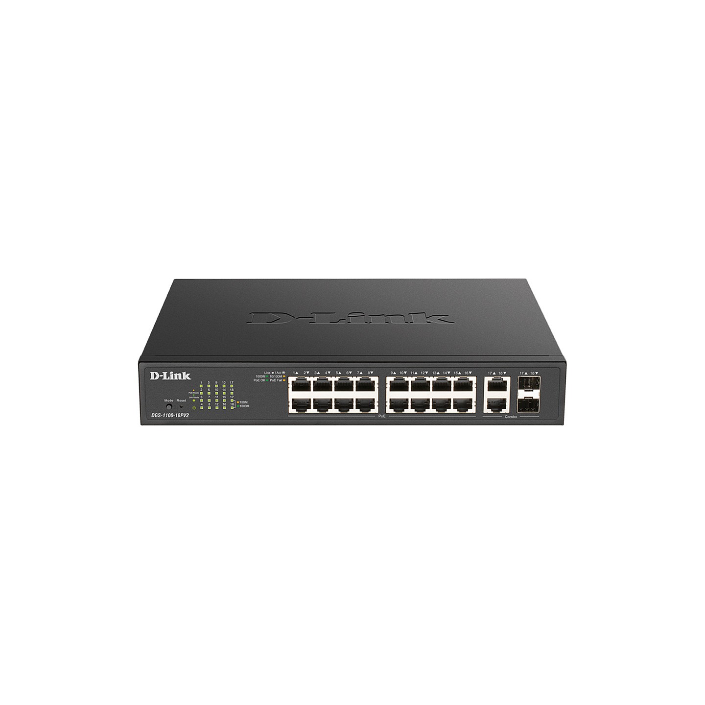 D-Link DGS-1100-18PV2 18-Port PoE+ Gigabit Smart Manag. Switch — Buy in Cyprus with Fast Delivery