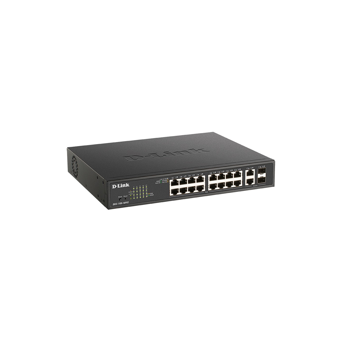 D-Link DGS-1100-18PV2 18-Port PoE+ Gigabit Smart Manag. Switch — Buy in Cyprus with Fast Delivery
