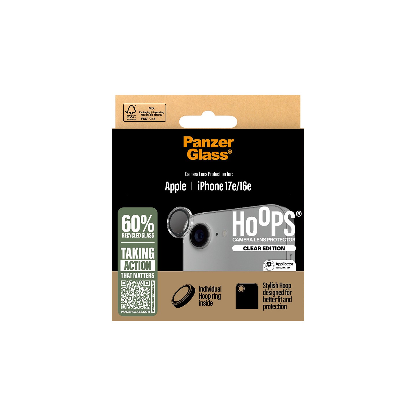 PanzerGlass Hoops Camera Protector. clear iPhone 16e — Buy in Cyprus with Fast Delivery