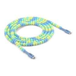 Club3D Lifestyle USB-C Perlen-Kabel PD60W.480Mbps 2m blau — Buy in Cyprus with Fast Delivery