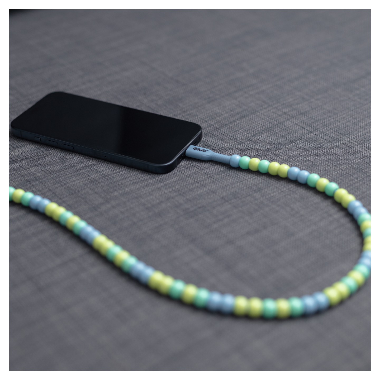 Club3D Lifestyle USB-C Perlen-Kabel PD60W.480Mbps 2m blau — Buy in Cyprus with Fast Delivery