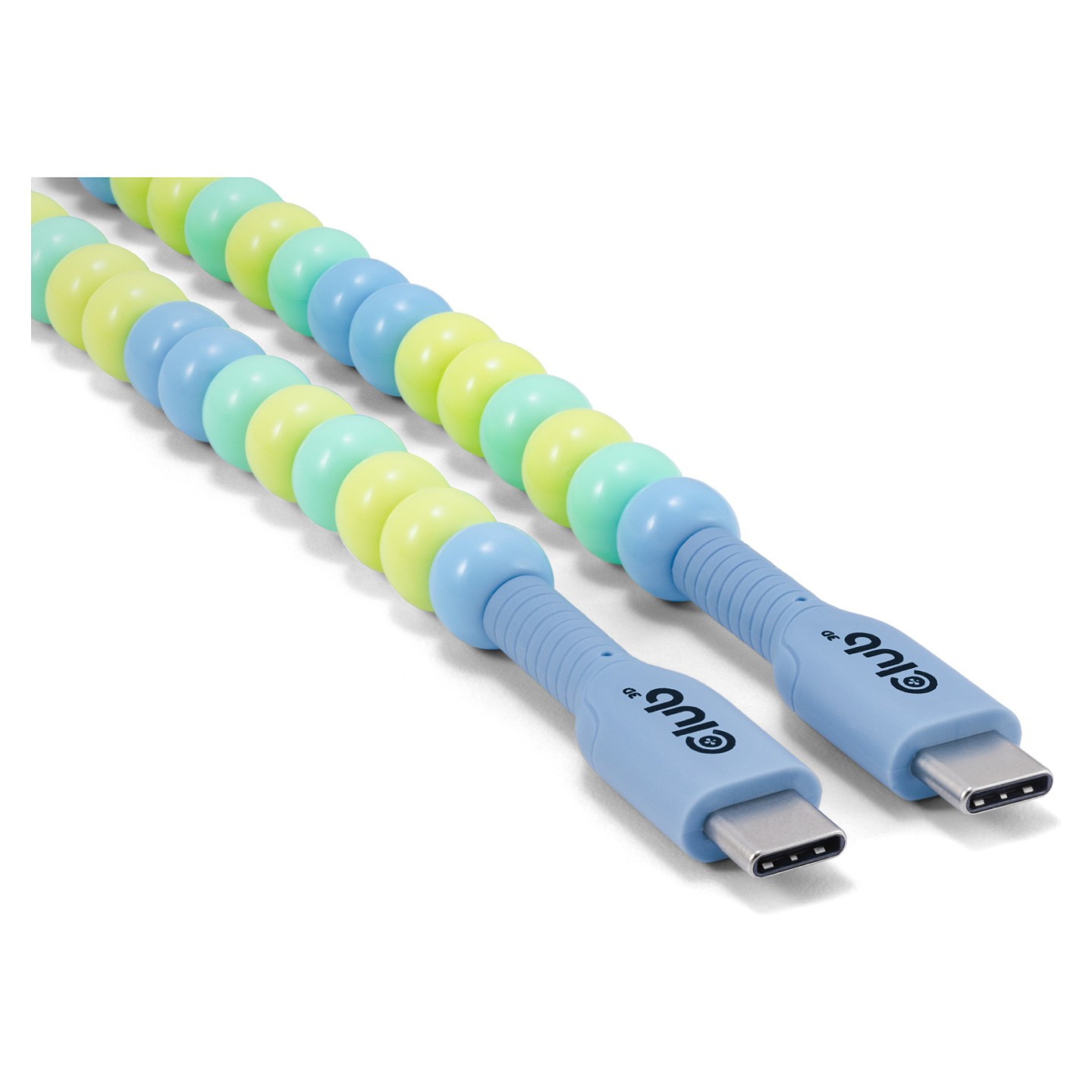 Club3D Lifestyle USB-C Perlen-Kabel PD60W.480Mbps 2m blau — Buy in Cyprus with Fast Delivery