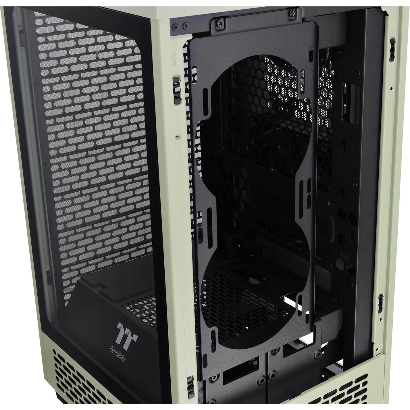 Thermaltake Tower 200 TG - Mini-ITX PC Case, Tempered Glass, Green, Fits 380mm GPU — Buy in Cyprus with Fast Delivery
