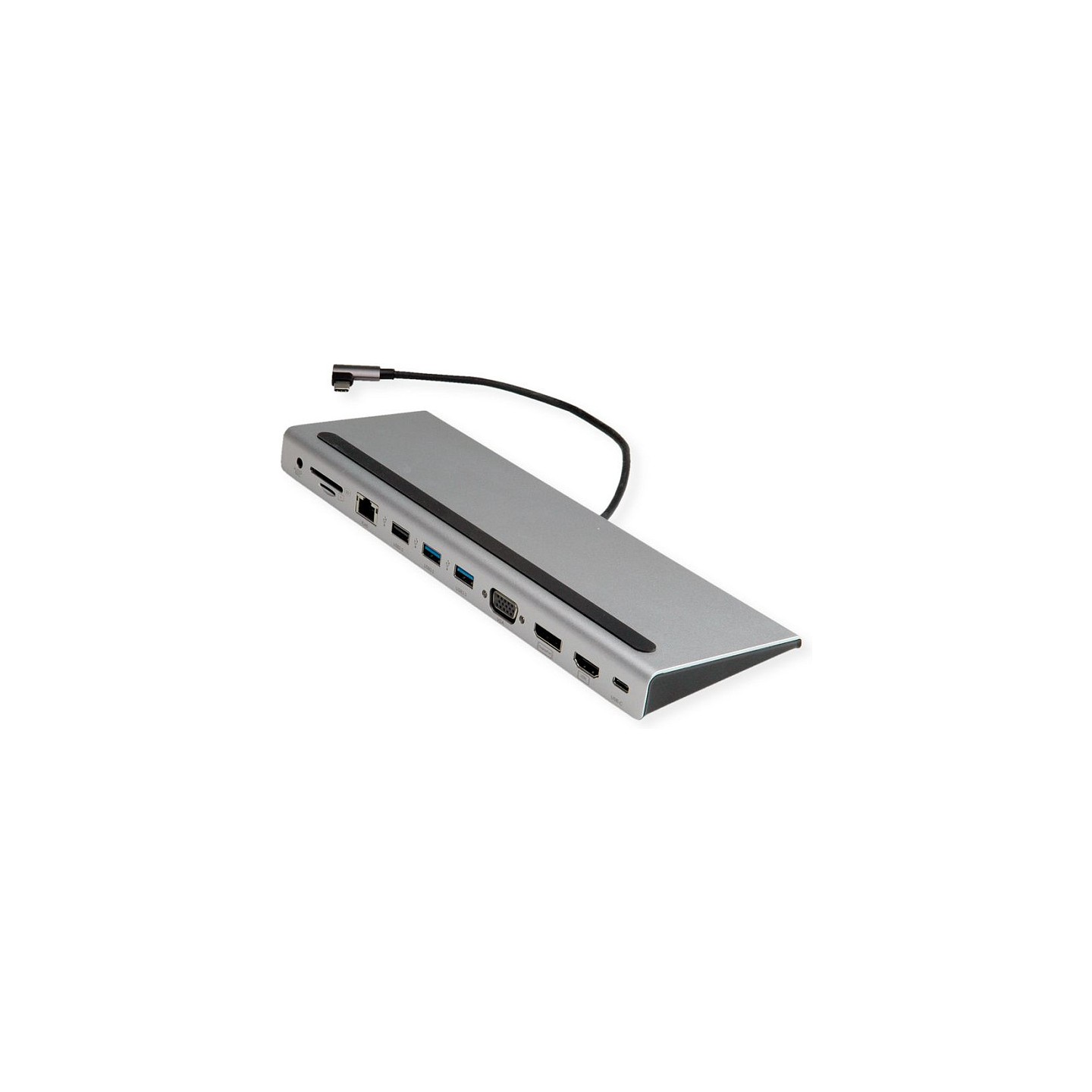 VALUE USB 3.2 Gen 2 Typ C Multiport Docking Station. 4K HDMI DP. VGA. USB. Card Reader. PD. LAN. Audio