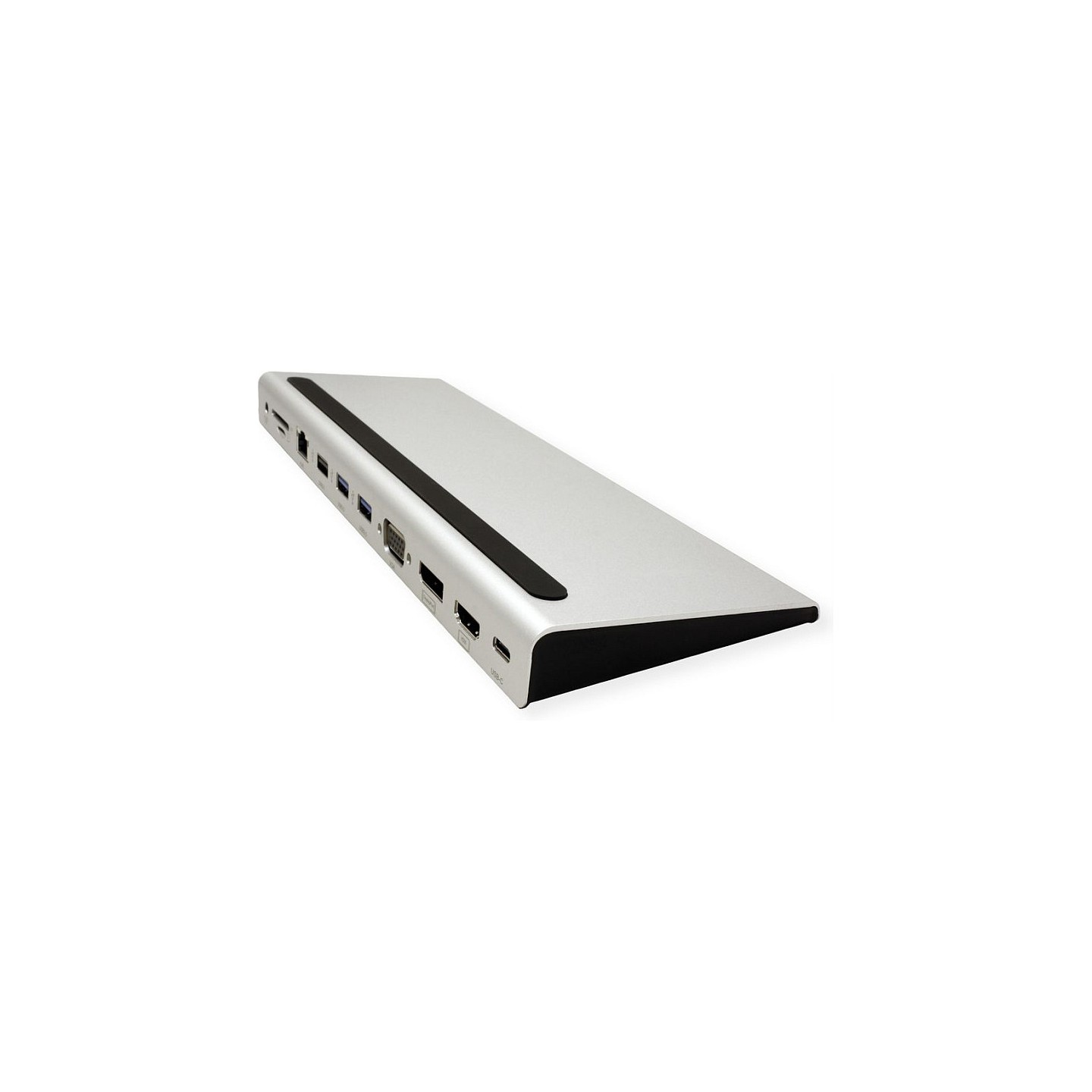 VALUE USB 3.2 Gen 2 Typ C Multiport Docking Station. 4K HDMI DP. VGA. USB. Card Reader. PD. LAN. Audio