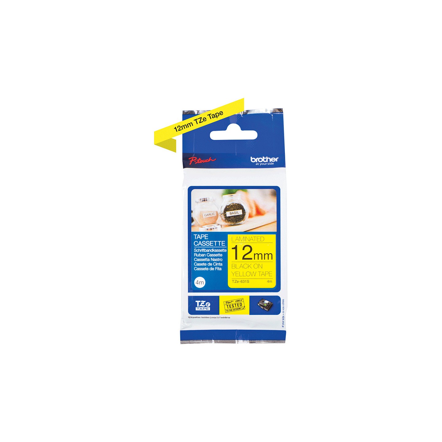 BROTHER P-Touch TZe-631S Schriftbandkassette gelb schwarz 12mm — Buy in Cyprus with Fast Delivery