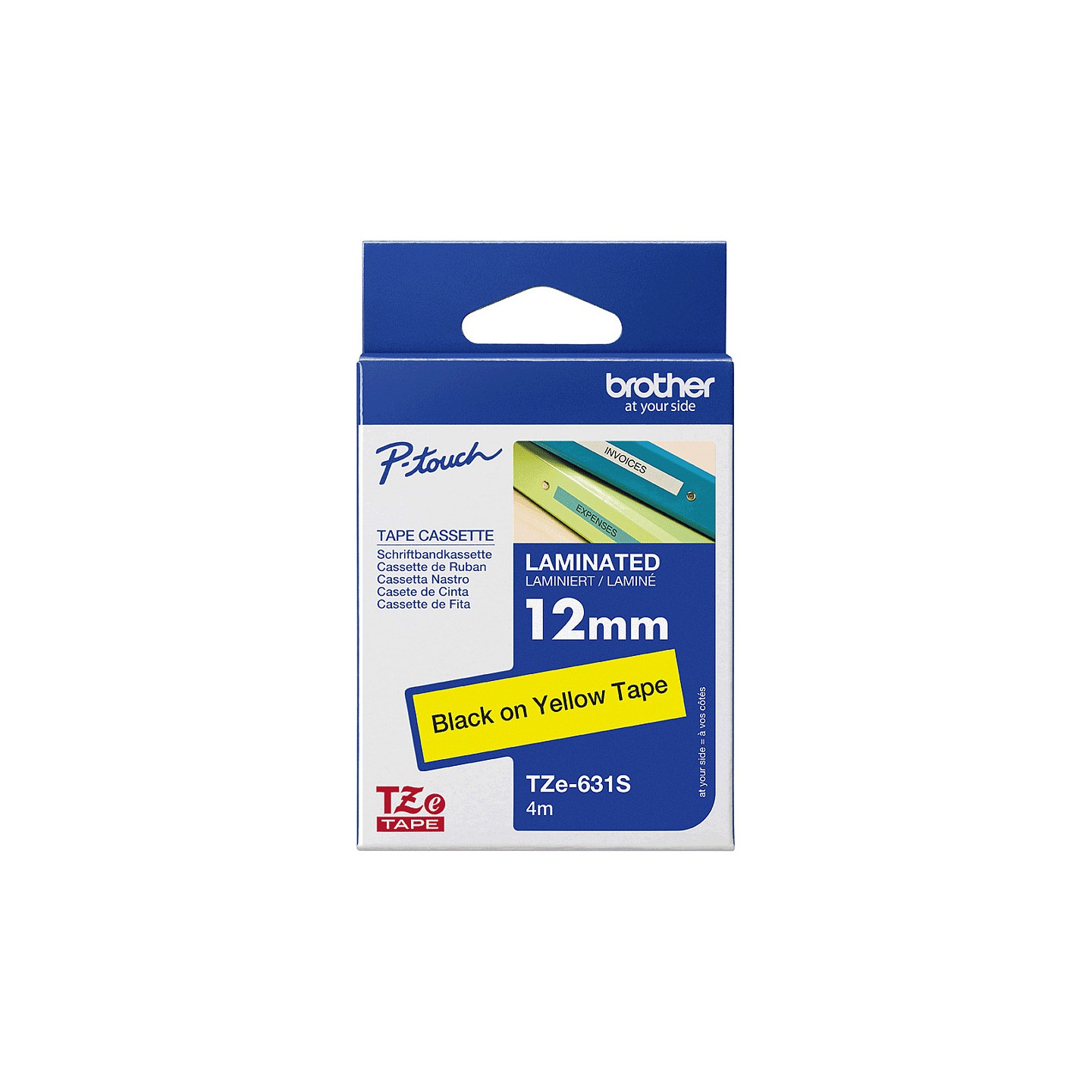 BROTHER P-Touch TZe-631S Schriftbandkassette gelb schwarz 12mm — Buy in Cyprus with Fast Delivery