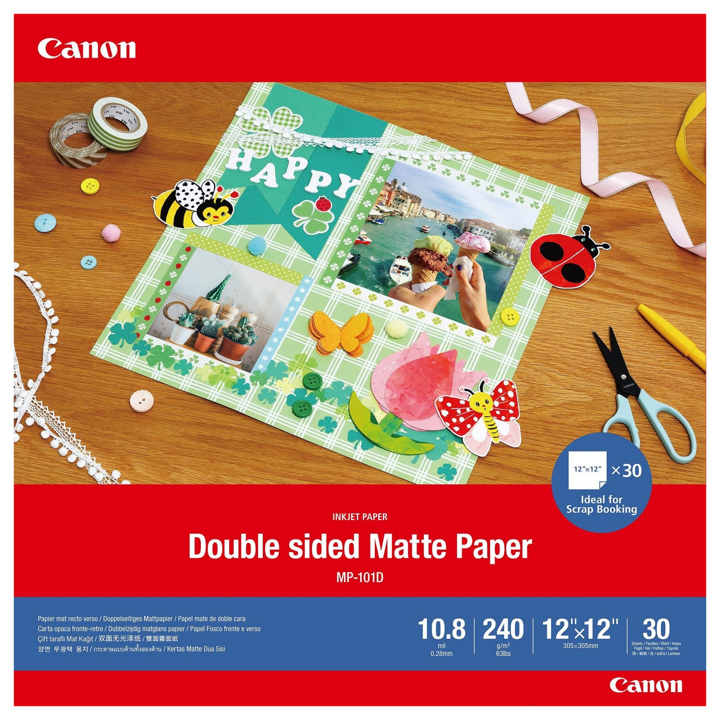 Canon Papier - MP-101D - 4076C007 - 240g m2 - 304.8 x 304.8mm - 30Blatt — Buy in Cyprus with Fast Delivery