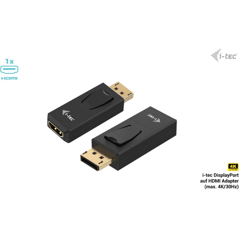Buy i-tec Passive DisplayPort to HDMI Adapter - Black - Up to 4K@30Hz, Plug & Play in Cyprus, Nicosia, Limassol, Larnaka, Pafos