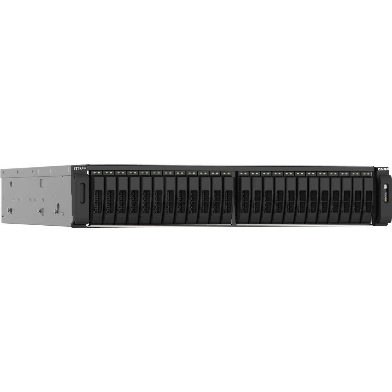 QNAP TS-h2490FU-7302P - 24-Bay All-Flash NAS, AMD EPYC 7302P, 128GB DDR4, 2x2.5GbE & 4x25GbE SFP28