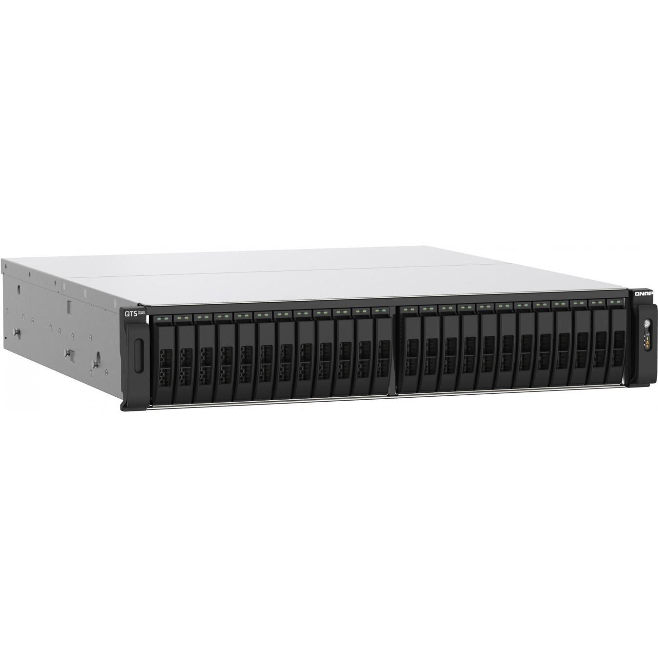 QNAP TS-h2490FU-7302P - 24-Bay All-Flash NAS, AMD EPYC 7302P, 128GB DDR4, 2x2.5GbE & 4x25GbE SFP28