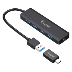 Equip USB-Hub 4-Port 3.2 - to 4x3.0 +USB-C Adp.5Gbps o.Netz.sw — Buy in Cyprus with Fast Delivery