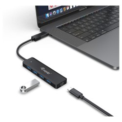 Equip USB-Hub 4-Port 3.2 - to 4x3.0 +USB-C Adp.5Gbps o.Netz.sw — Buy in Cyprus with Fast Delivery