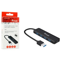 Equip USB-Hub 4-Port 3.2 - to 4x3.0 +USB-C Adp.5Gbps o.Netz.sw — Buy in Cyprus with Fast Delivery