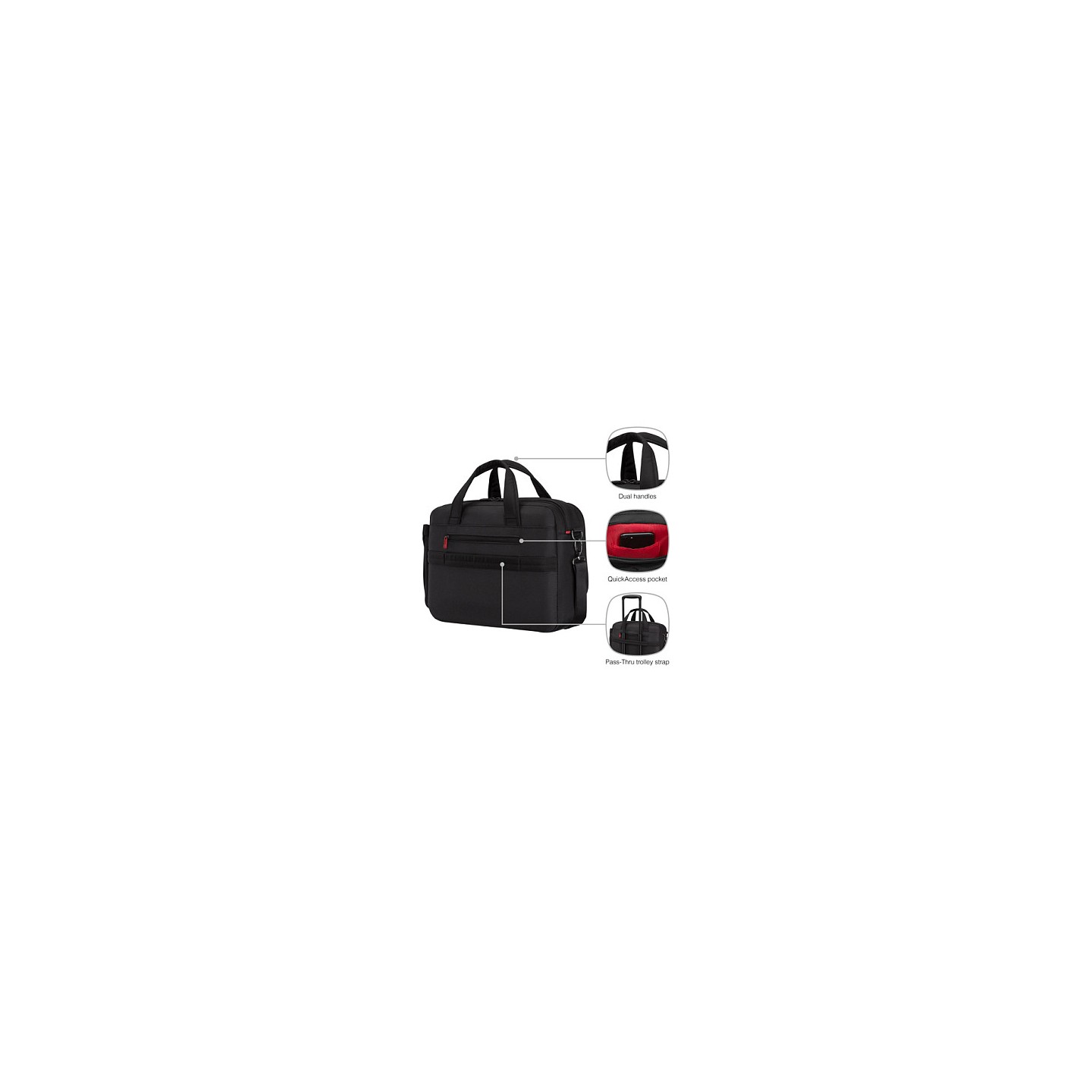 WENGER Cosmic Brief 35.56cm 14Zoll - 40.64cm 16Zoll Laptop Briefcase with Tablet Pocket Black