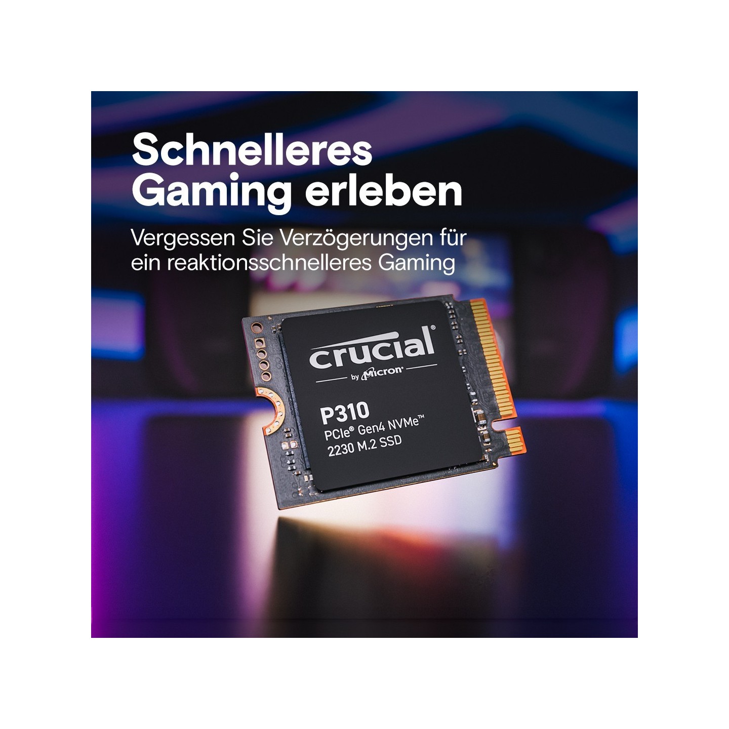 Crucial P310 1TB M.2 2230 NVMe PCIe Gen4 x4 SSD - 7100 MB/s Read, 6000 MB/s Write, 5-Year Warranty (Boxed)
